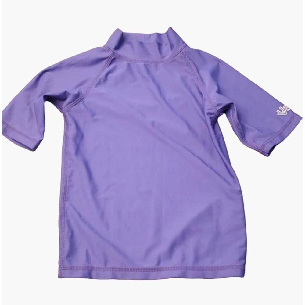 UV SKINZ Kids Short sleeve Rash guard sun and swim shirt mock tee neckline upf 5